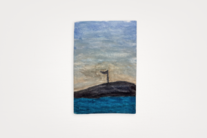 Nem o vento, nem a bandeira (study) 2026Wilame LimaAcrylic on wood.
